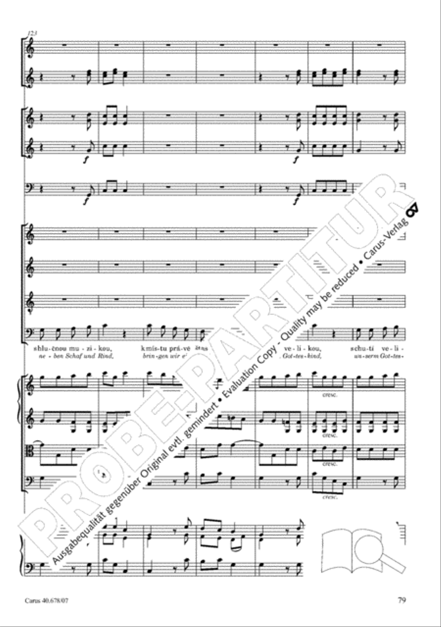 Missa pastoralis bohemica 4-Part scores gallery preview page 92