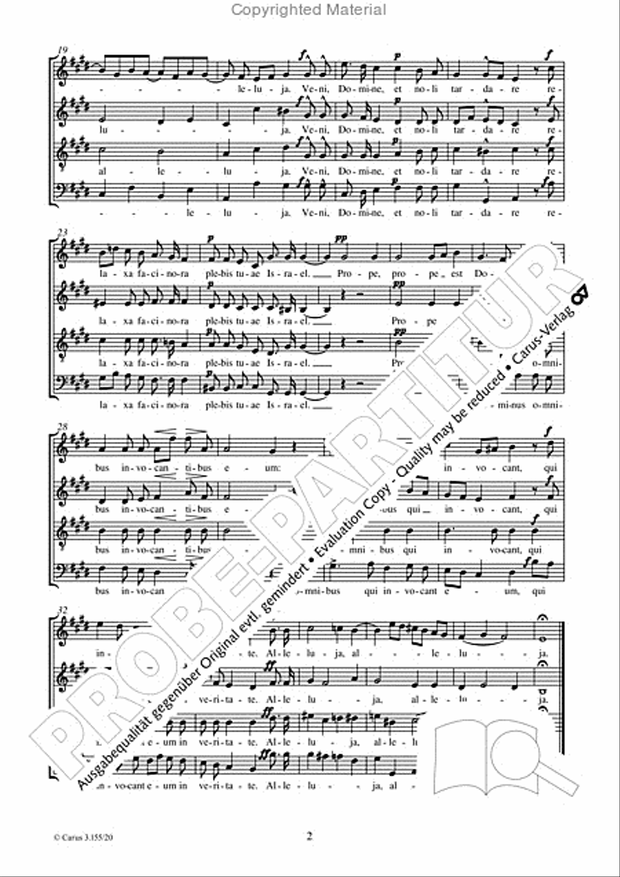 Prope est Dominus 4-Part scores gallery preview page 3