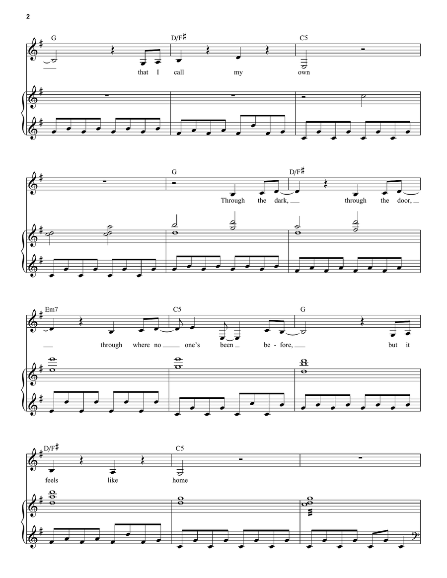 A Million Dreams (from The Greatest Showman) Voice scores gallery preview page 2