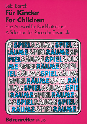 Fur Kinder for five part Recorder Ensemble