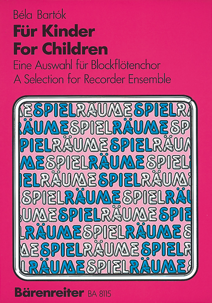 Fur Kinder for five part Recorder Ensemble