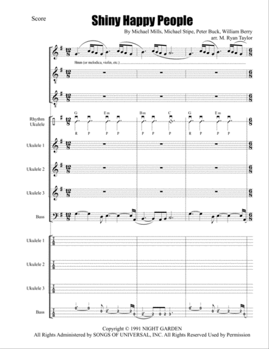 Shiny Happy People 3-Part scores gallery preview page 1