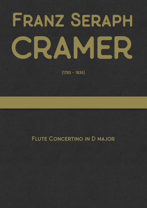 Book cover for Cramer - Flute Concertino in D major