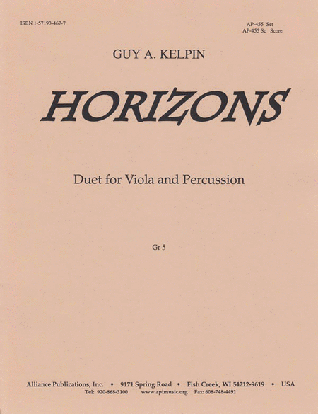 Horizons - Duet For Viola And Percn
