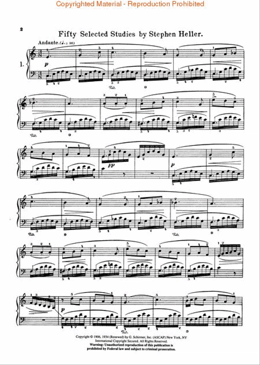 50 Selected Studies (from Op. 45, 46, 47) Piano Method scores gallery preview page 2