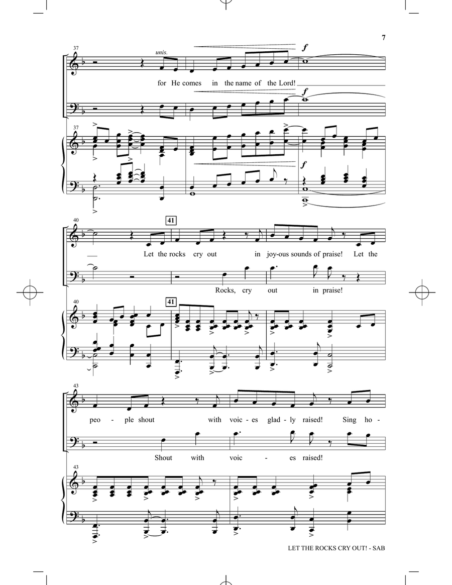 Let The Rocks Cry Out! (An Anthem For Palm Sunday) 3-Part scores gallery preview page 6