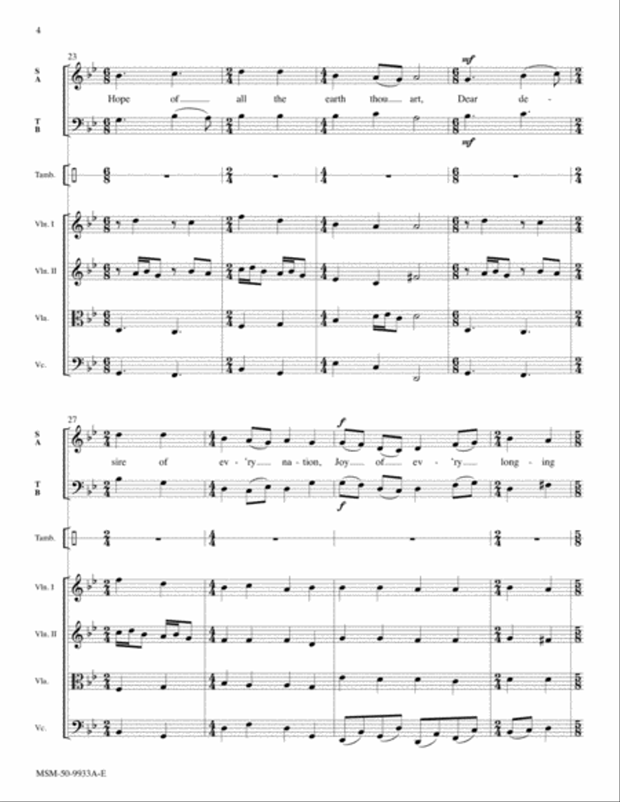 Come, Thou Long-Expected Jesus Choir scores gallery preview page 4
