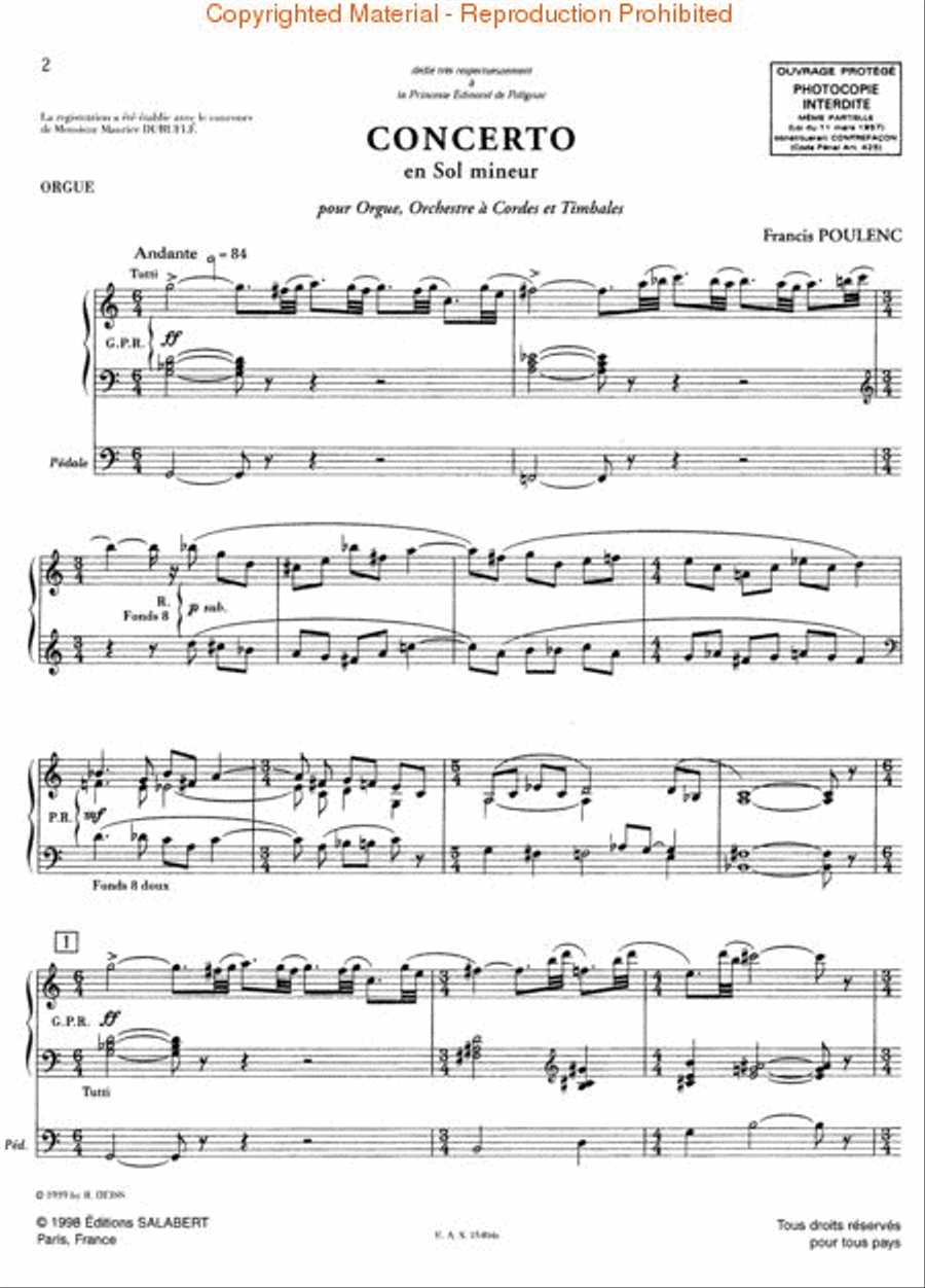 Concerto for Organ, String Orchestra and Timpani String Orchestra scores gallery preview page 2