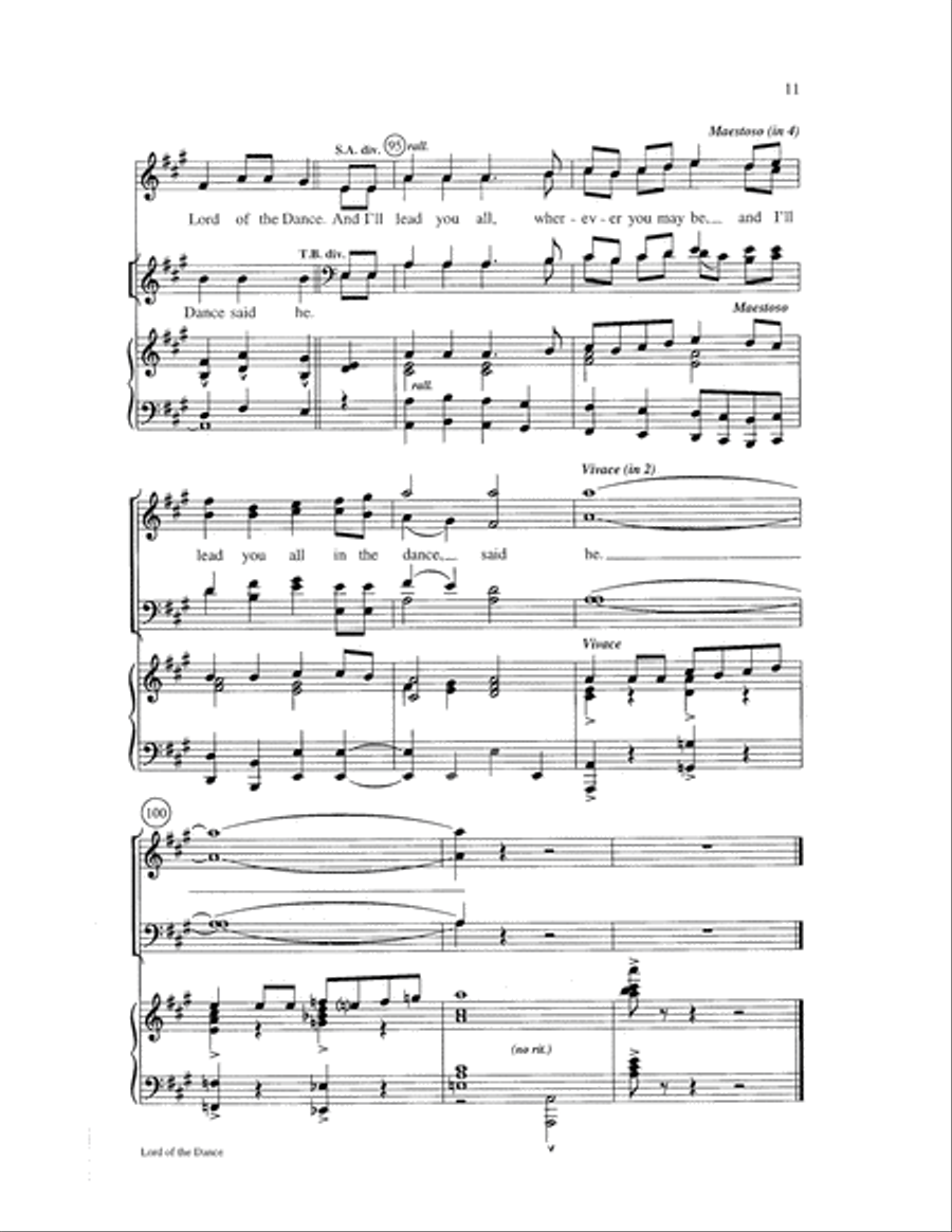 Lord of the Dance Lord of the Dance 4-Part scores gallery preview page 11