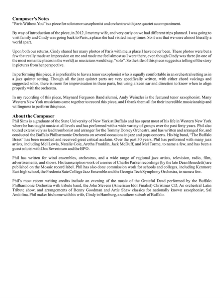 Paris Without You Orchestra scores gallery preview page 4