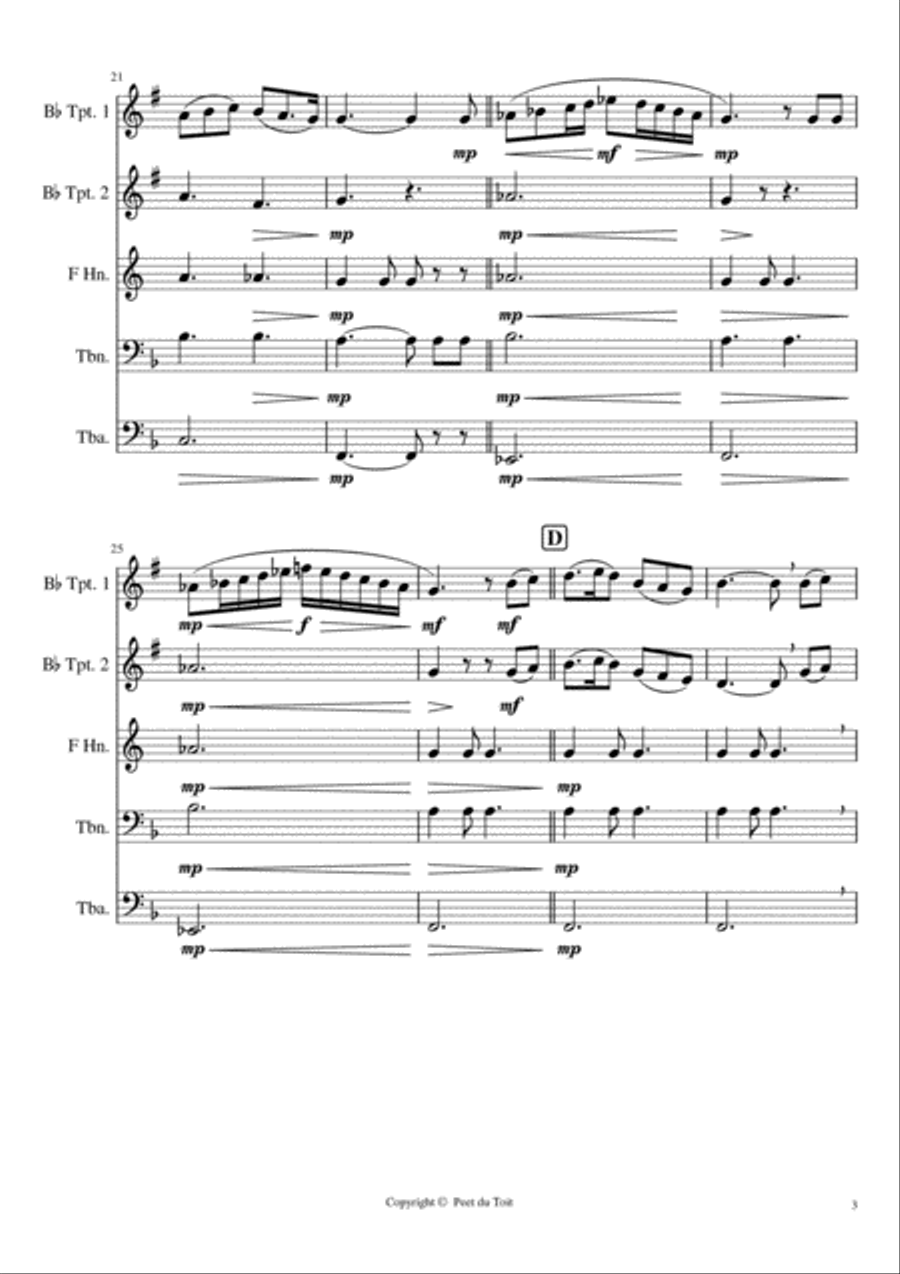 The Princess of Stories from 'Scheherazade', Op.35 - N Rimsky-Korsakov (Brass Quintet) Brass Quintet scores gallery preview page 3
