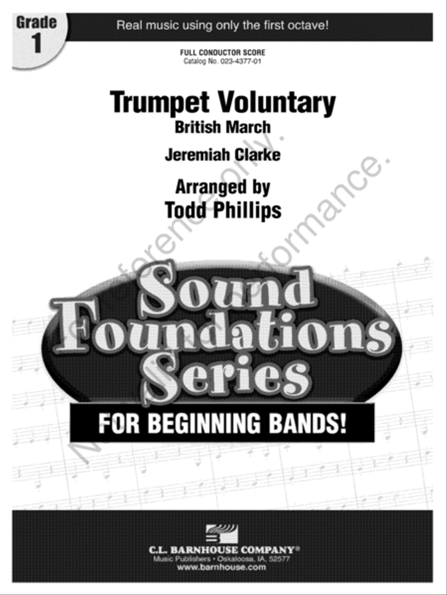 Trumpet Voluntary Concert Band scores gallery preview page 2