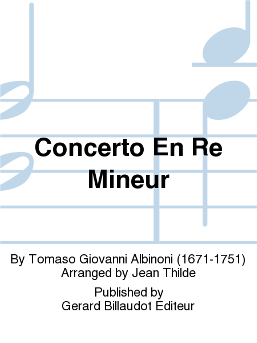 Concerto En Re Mineur Concerto En Re Mineur Chamber Music scores gallery preview page 1