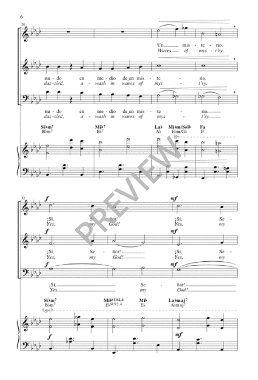 Yo Sé Que Sé / I Think I Know 3-Part scores gallery preview page 6