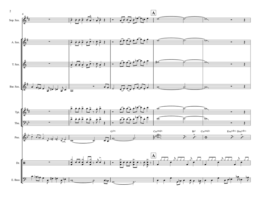 Whiplash - Arrangement for Jazz Ensemble Jazz Ensemble scores gallery preview page 2