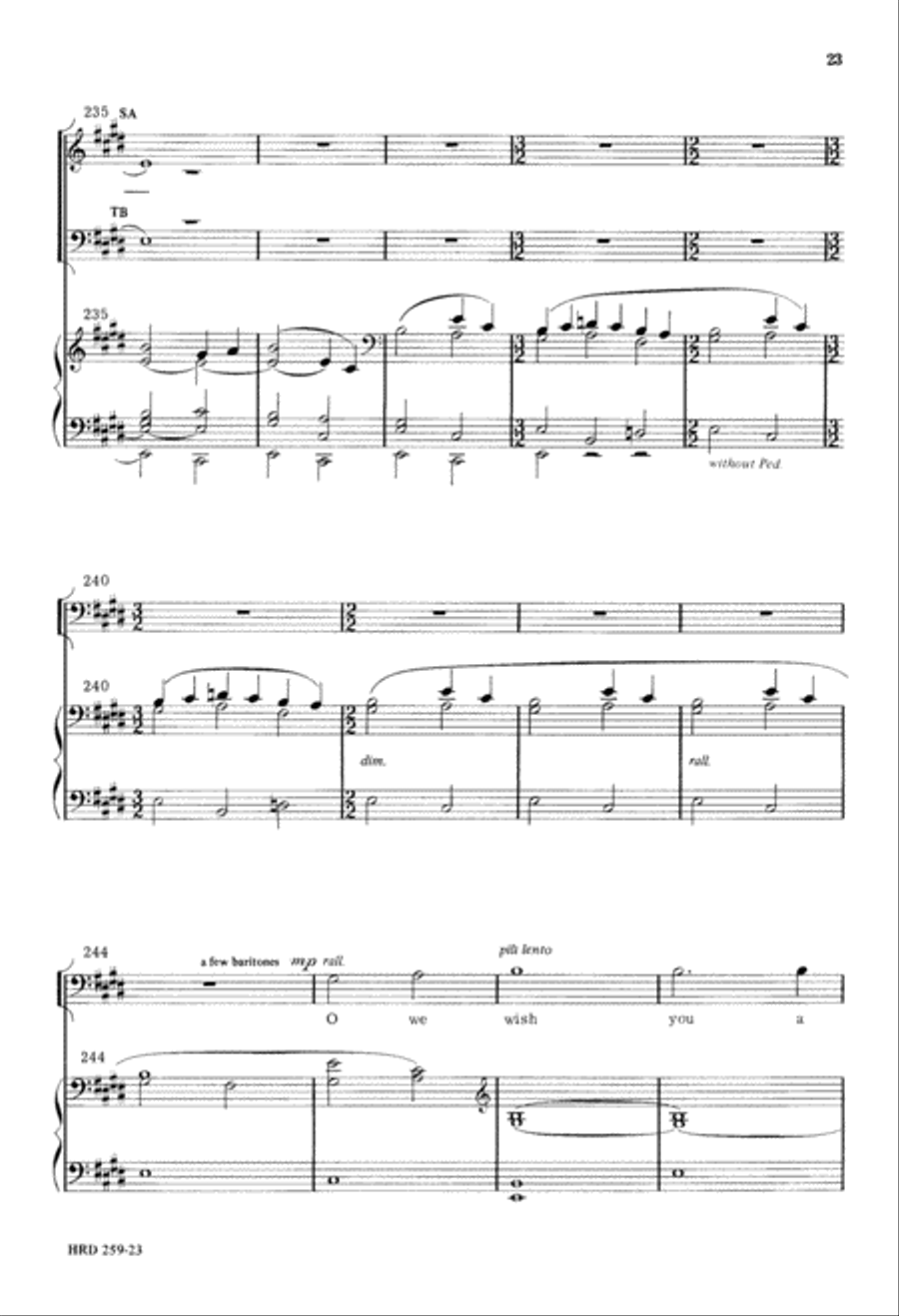 Fantasia on Christmas Carols 4-Part scores gallery preview page 24