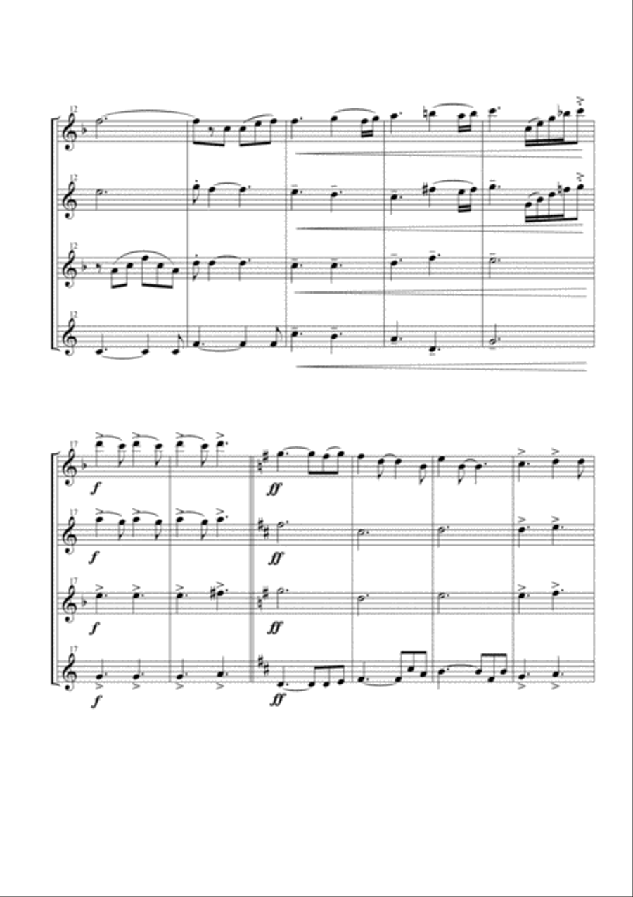 We Are The Champions Woodwind Quartet scores gallery preview page 2