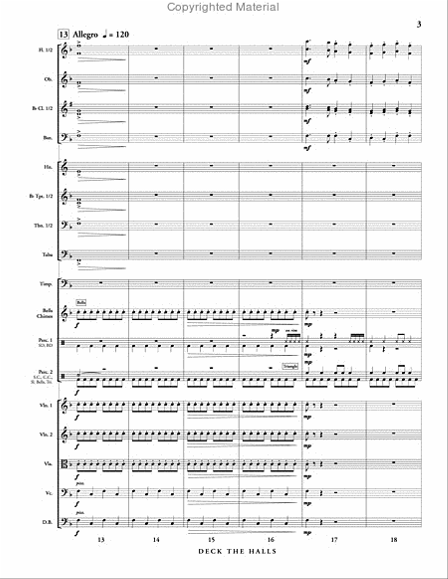 Deck the Halls Full Orchestra scores gallery preview page 4