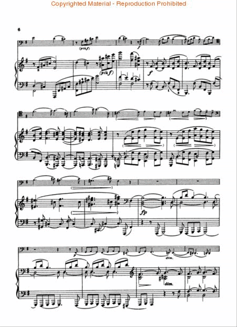 Sonata No. 1 in E Minor, Op. 38 Piano Accompaniment scores gallery preview page 3