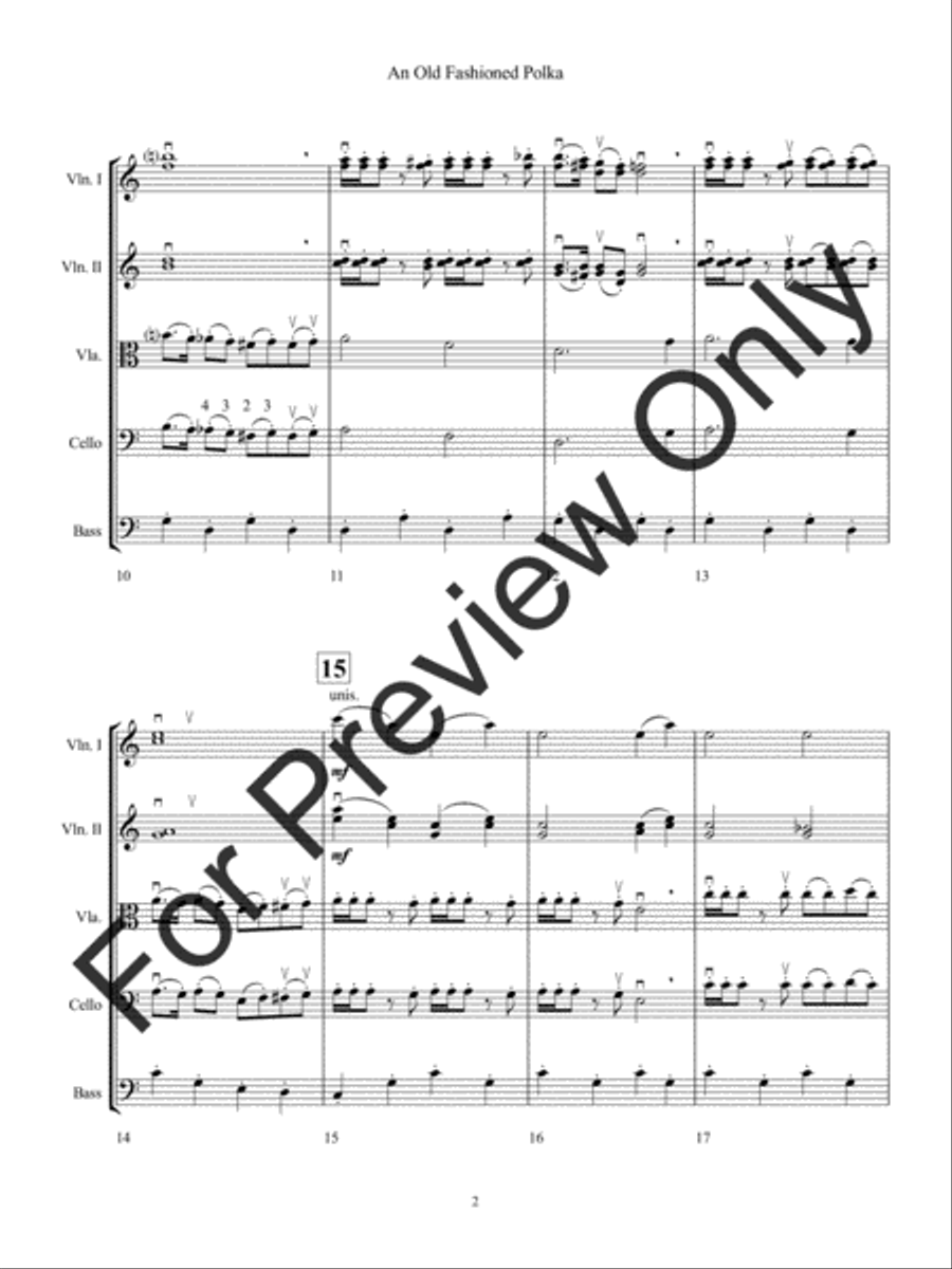 An Old-Fashioned Polka An Old-Fashioned Polka String Orchestra scores gallery preview page 5