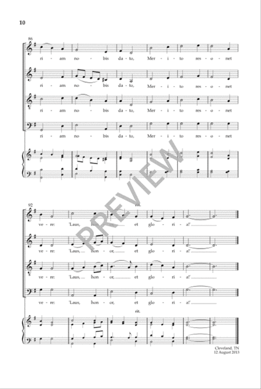 Quem pastores laudavere 4-Part scores gallery preview page 11