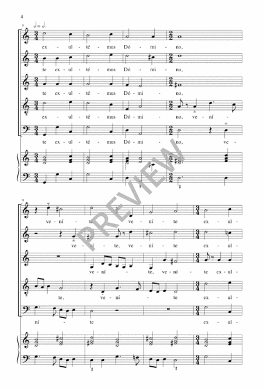 Venite exultemus Domino Venite exultemus Domino SSATB scores gallery preview page 4