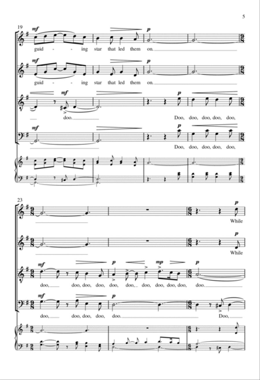 Carol of the Bagpipers Carol of the Bagpipers 4-Part scores gallery preview page 4