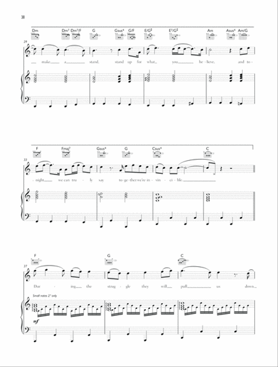 Invincible Piano, Vocal, Guitar scores gallery preview page 3
