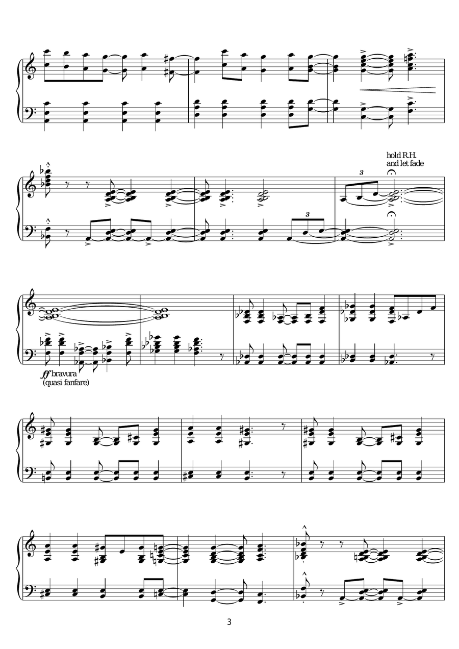 Classical Gas Piano Solo scores gallery preview page 3
