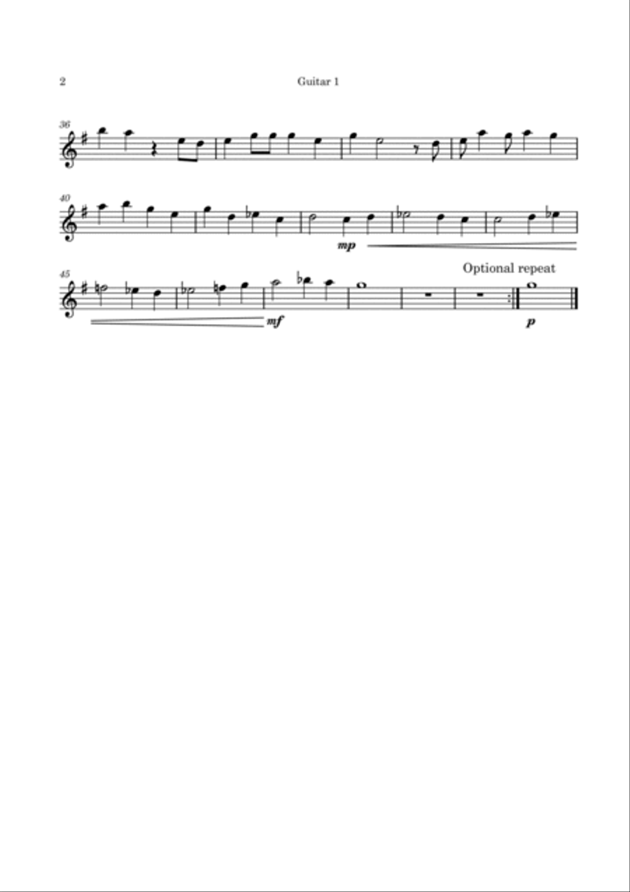 The Fool On The Hill Guitar Ensemble scores gallery preview page 5