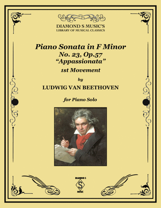 Book cover for Piano Sonata No. 23, Op. 57 - APPASSIONATA - 1st Movement - Beethoven