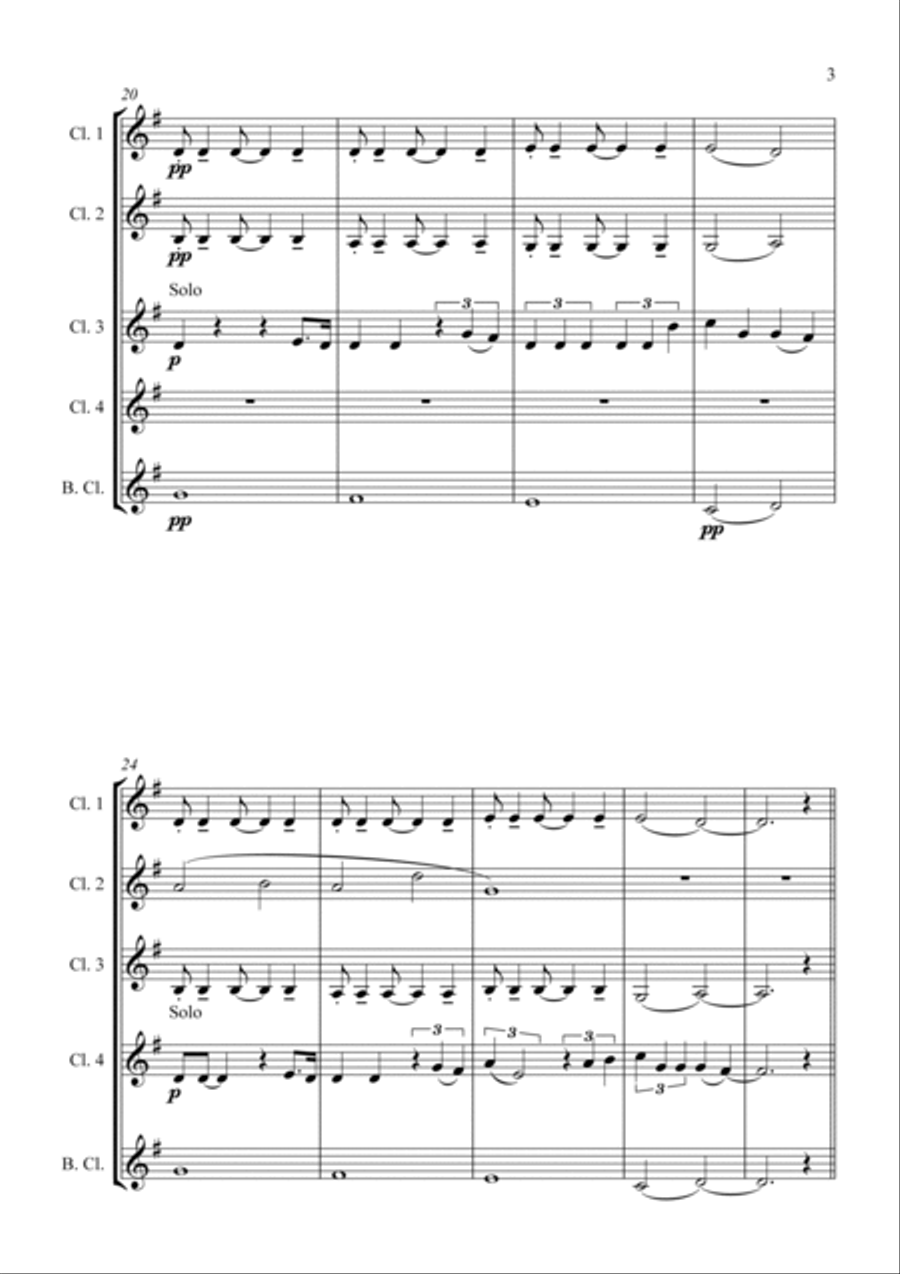Time To Say Goodbye Time To Say Goodbye Clarinet Quintet scores gallery preview page 5