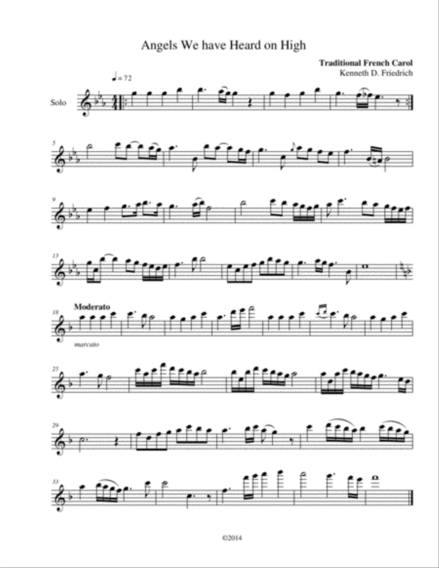 60 Christmas Hymns for the Solo Performer Flute Solo scores gallery preview page 5
