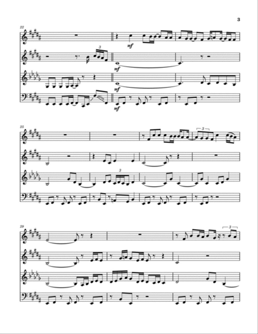 Love Is Powerful Woodwind Quartet scores gallery preview page 4