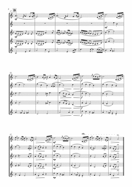 Farewell - Sad Ballad - Clarinet Quartet image number null