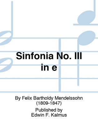 Sinfonia No. III in e