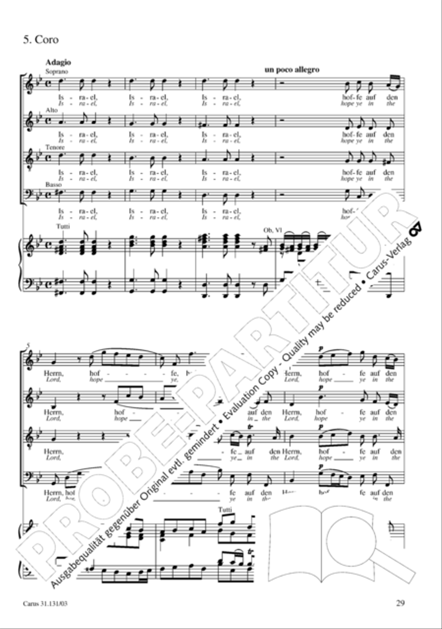 Form the deep, Lord, cried I, Lord, to Thee (Aus der Tiefe rufe ich, Herr, zu dir) 4-Part scores gallery preview page 30