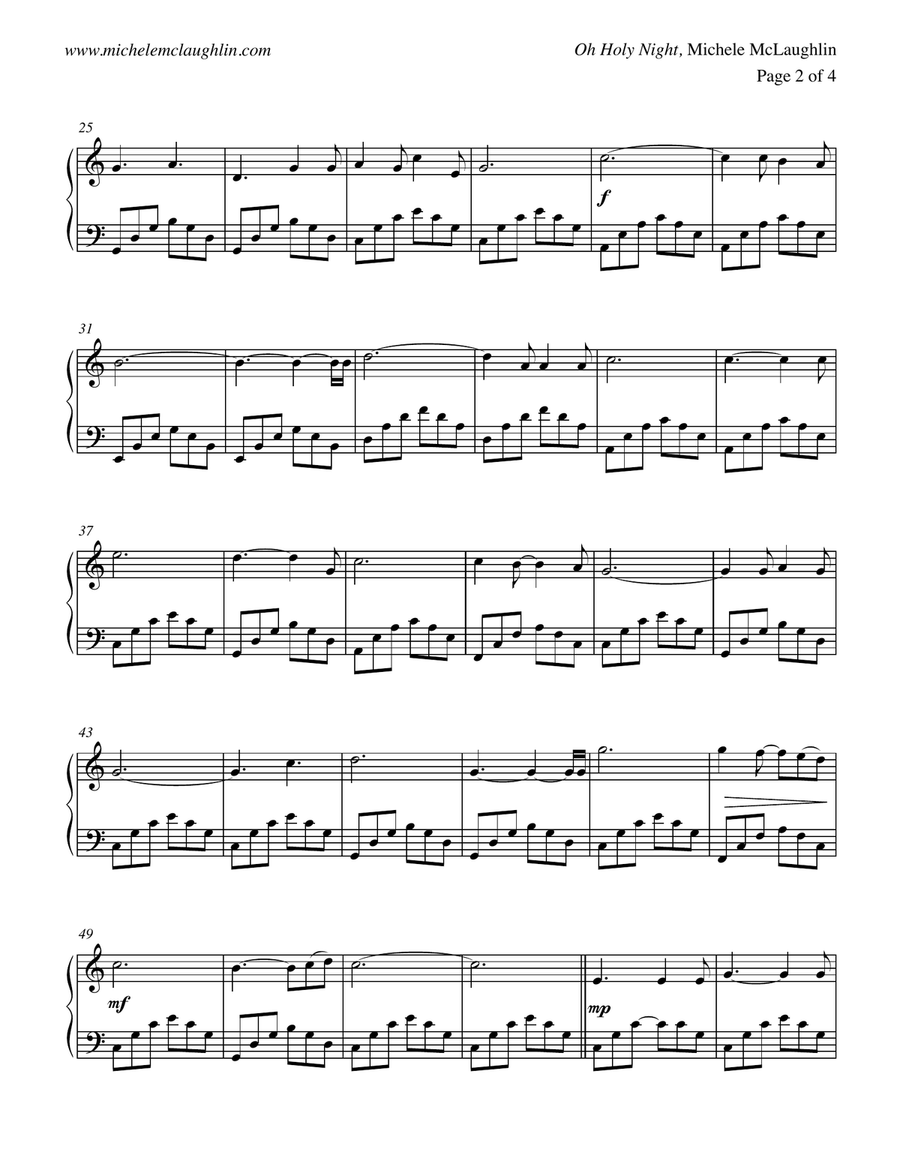 Oh Holy Night Oh Holy Night Piano Solo scores gallery preview page 2