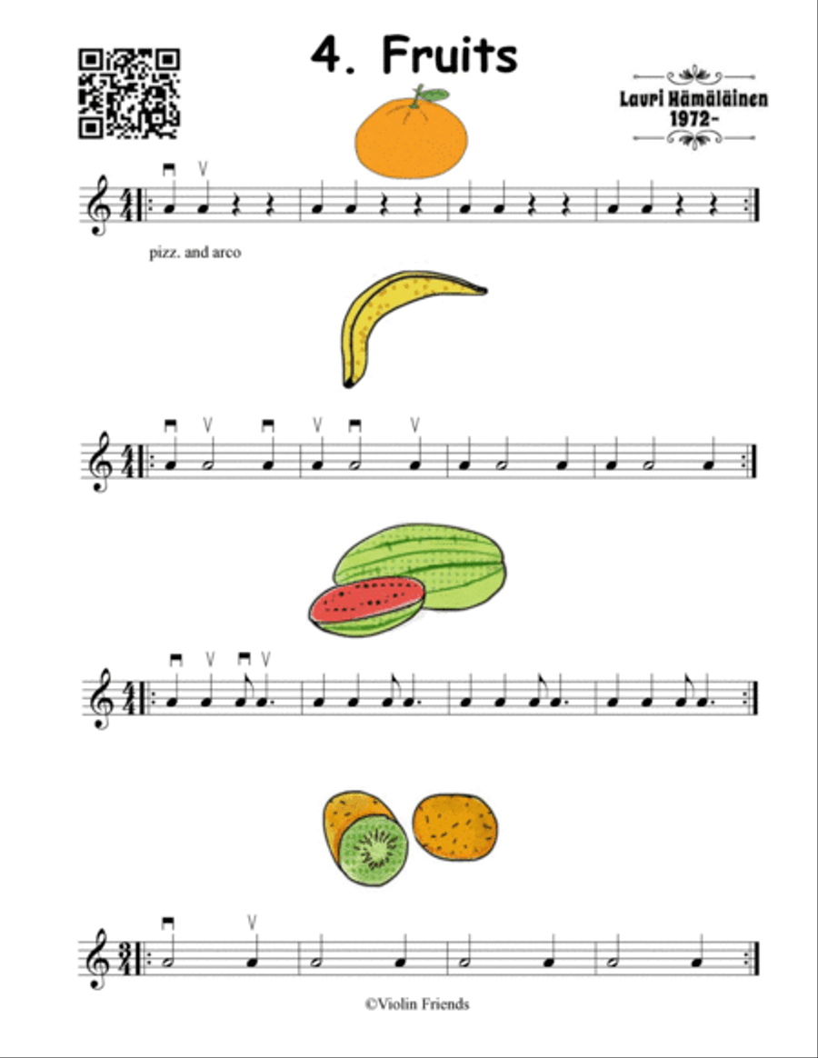 Violin Friends Violin Method Book 1: 59 progressive pieces and fun exercises Chamber Music scores gallery preview page 6