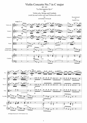 Vivaldi - Violin Concerto No.7 in C major Op.4 RV 185 for Violin solo, Strings and Cembalo