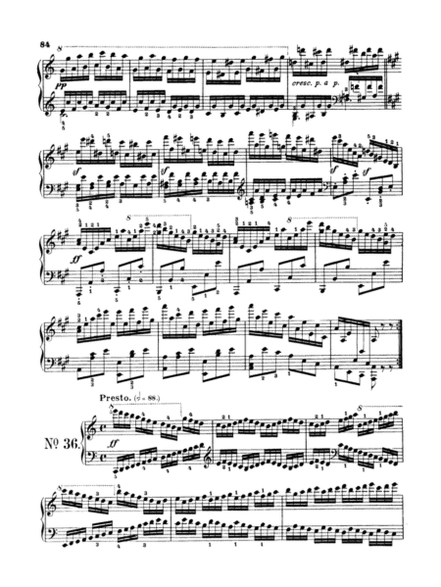 Czerny: School of Velocity, Op. 299 No. 36