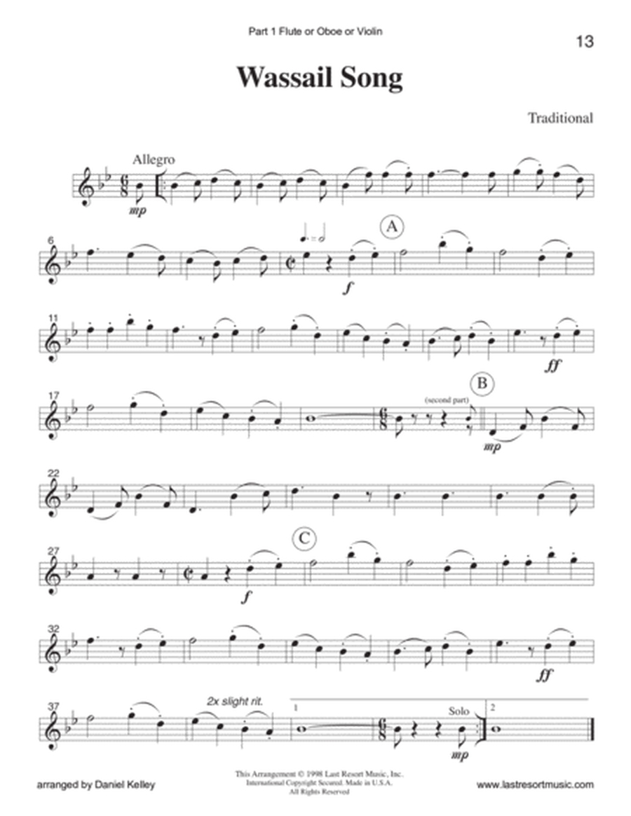 Wassail Song for Woodwind Trio or Clarinet Trio