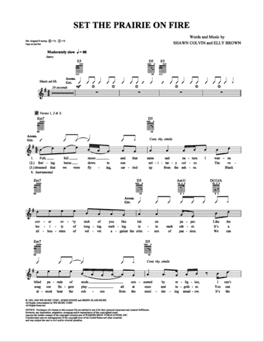 Set the Prairie on Fire Set the Prairie on Fire School and Community scores gallery preview page 1