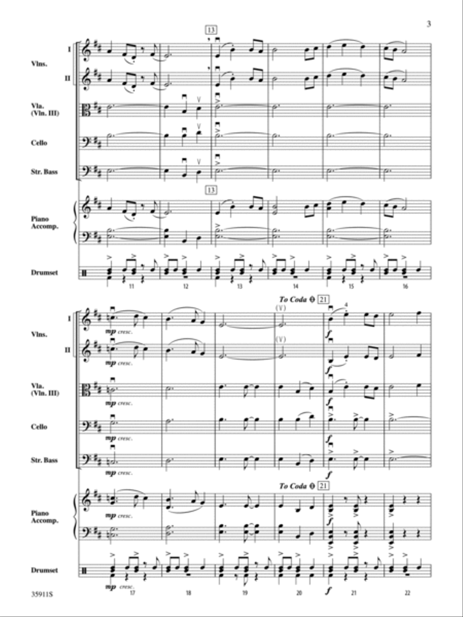 Lion's Pride (from World of Warcraft: Taverns of Azeroth Original Game Soundtrack) String Orchestra scores gallery preview page 3