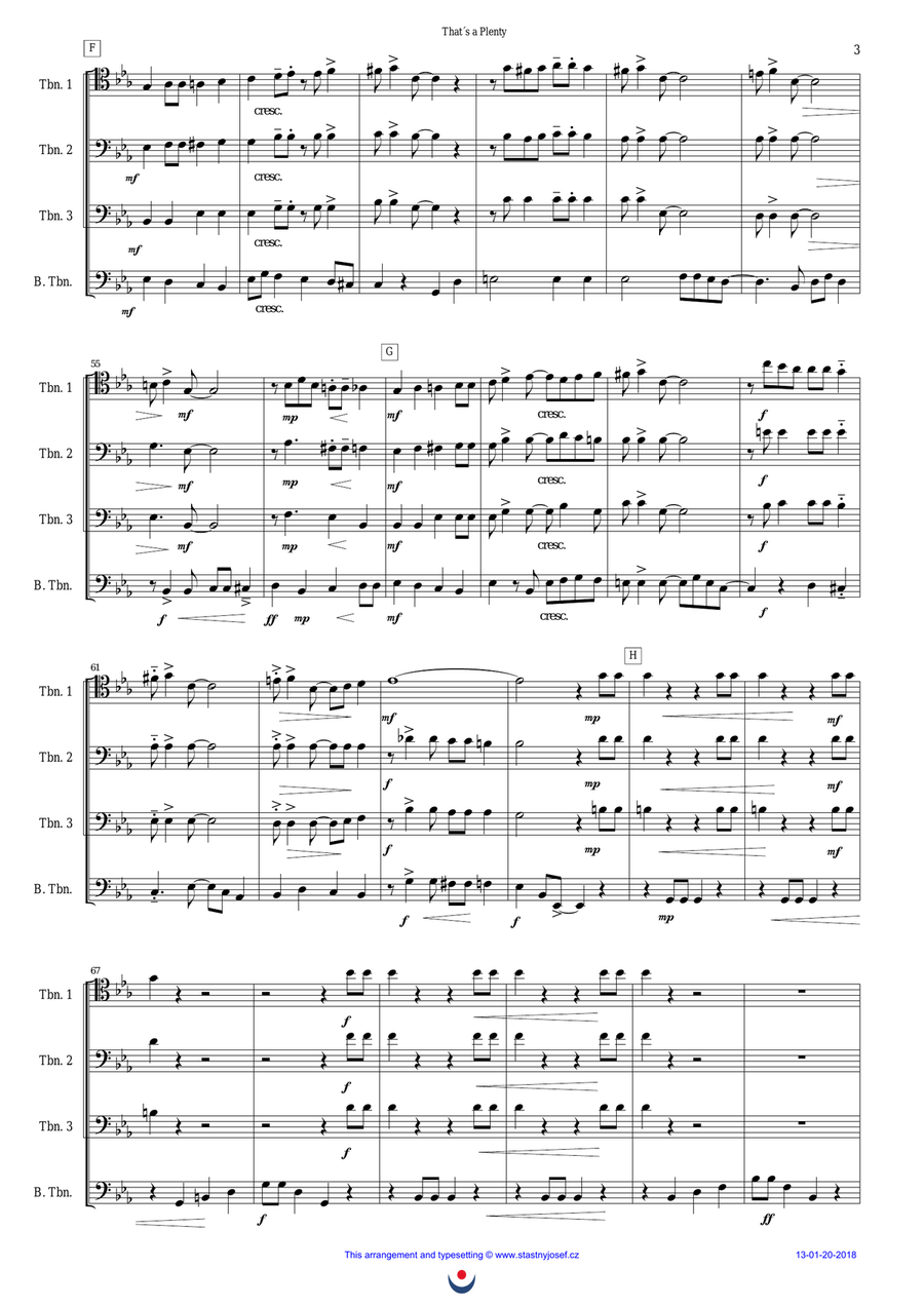 That´s a Plenty Brass Ensemble scores gallery preview page 3