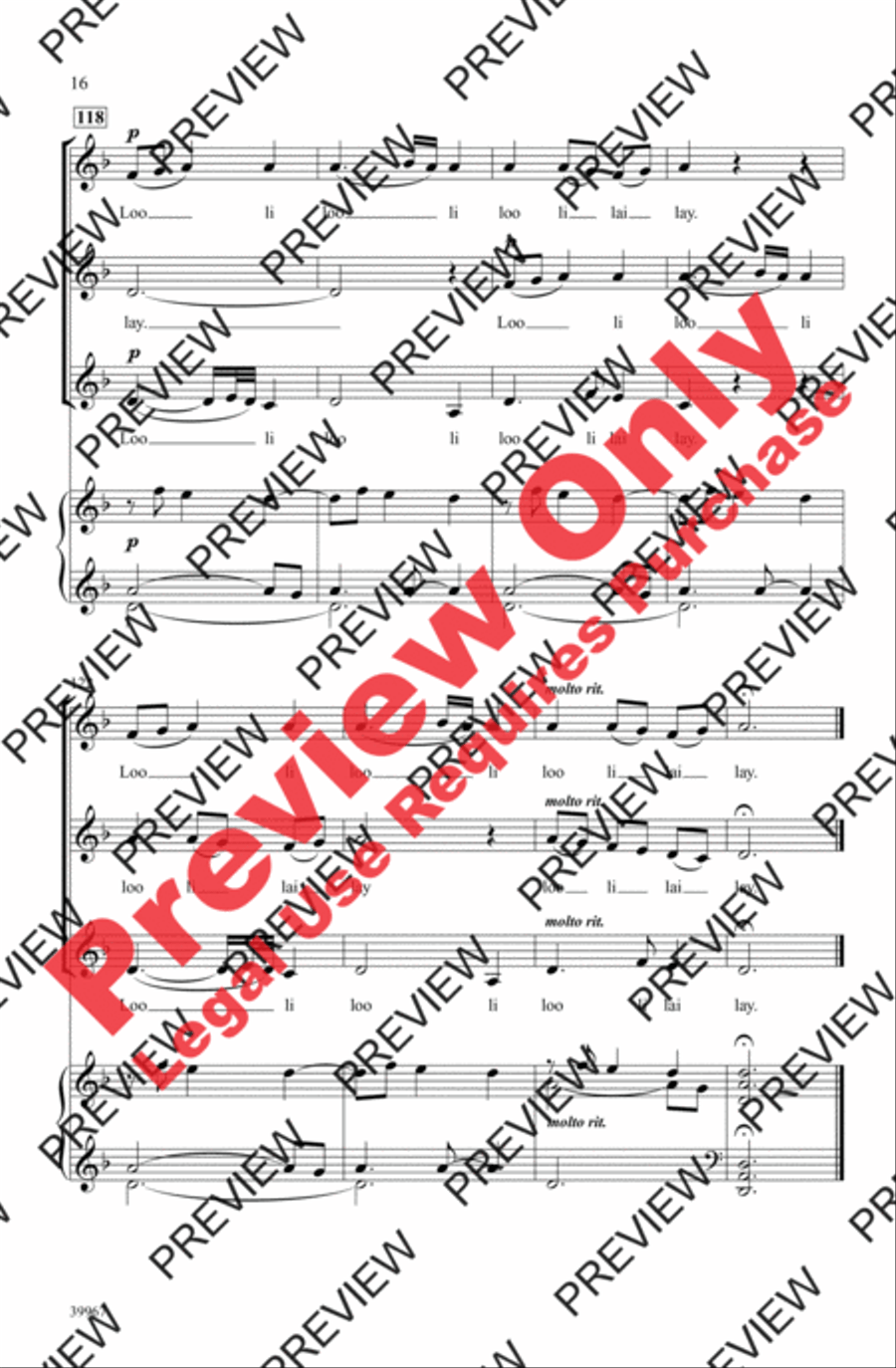 Sleepsong Sleepsong Women's Choir scores gallery preview page 16