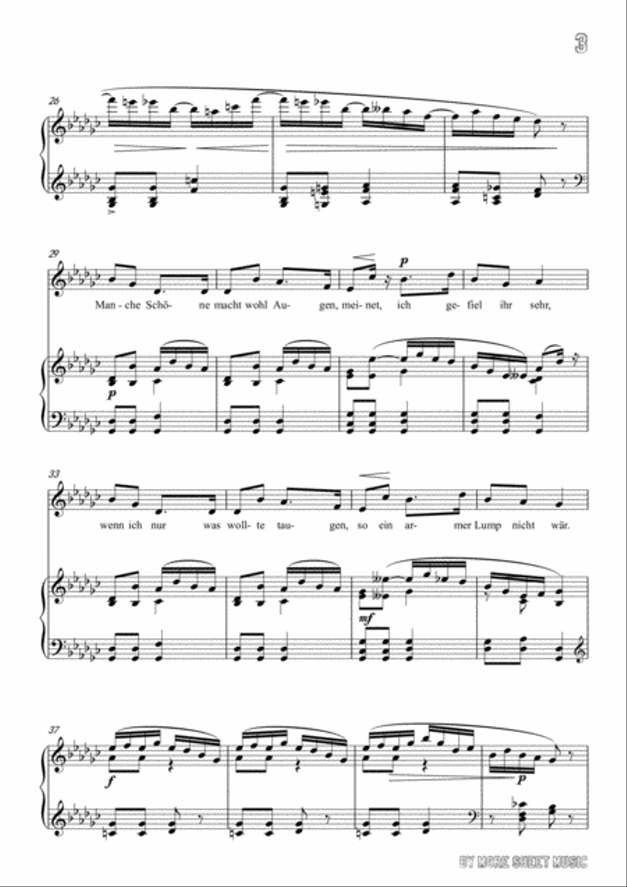 Wolf-Der Musikant in G flat Major,for Voice and Piano Voice Solo scores gallery preview page 5