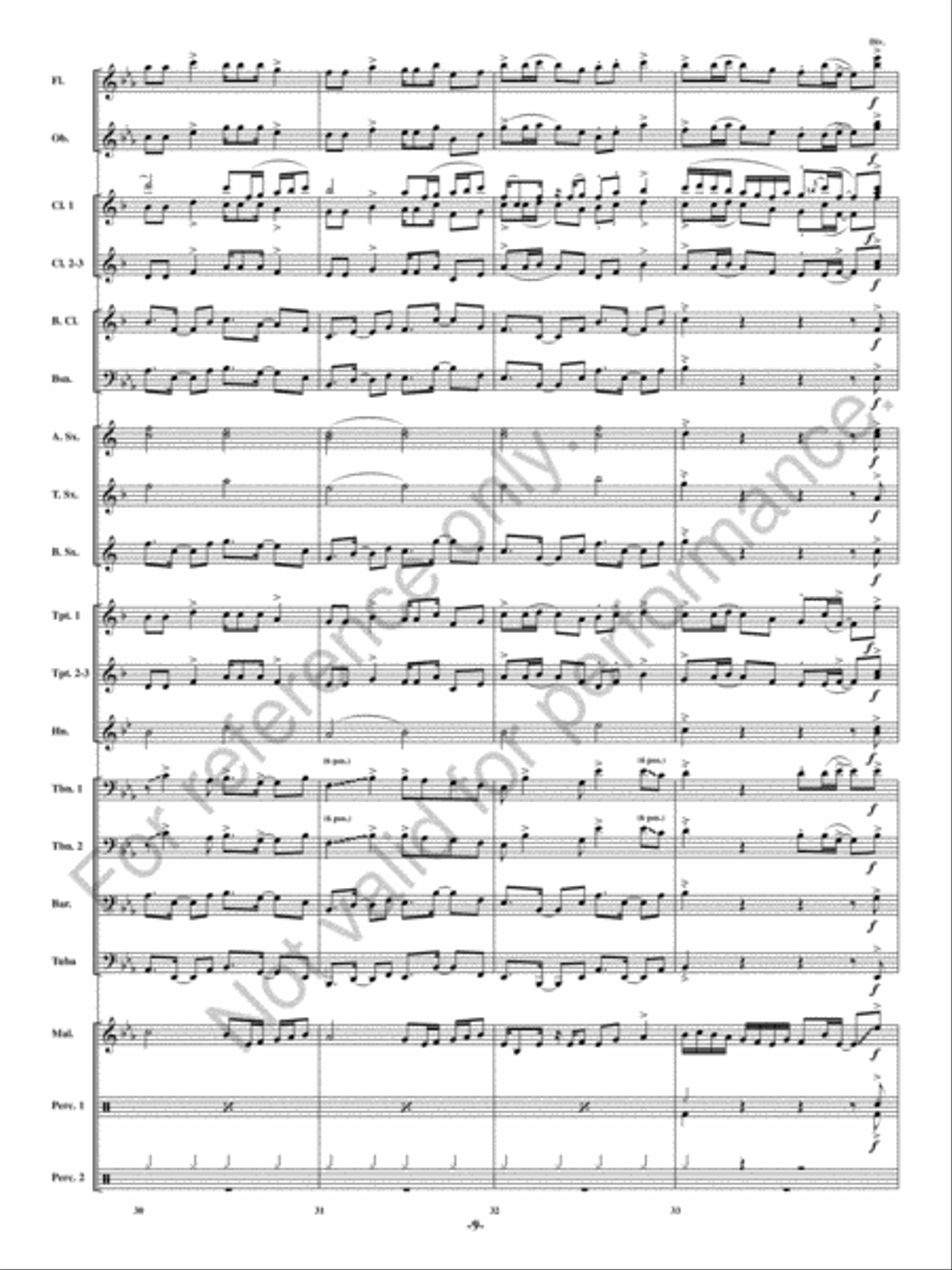When Saint Nick Comes Marching In Concert Band scores gallery preview page 8