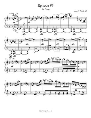 Episode no. 3 for Piano