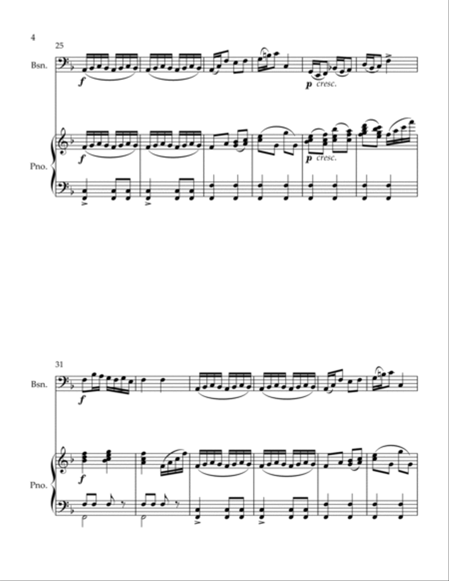 Tambourin Bassoon scores gallery preview page 4